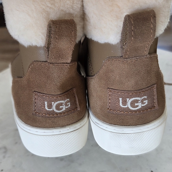 UGG Cakewalk High-Top Sneaker Women's Plush Faux Fur Leather Suede Upper NWT Sz7 - Picture 8 of 14